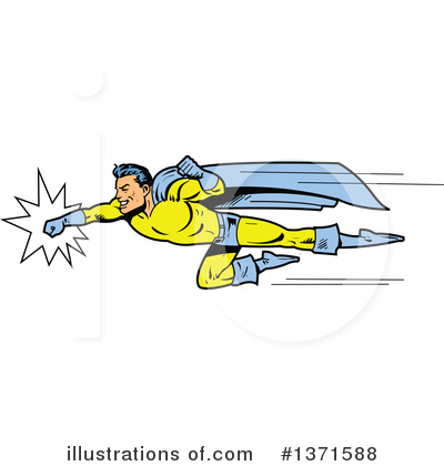 Super Hero Clipart #1371588 by Clip Art Mascots