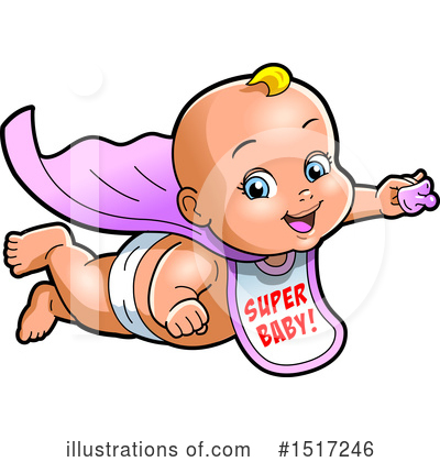 White Baby Clipart #1517246 by Clip Art Mascots