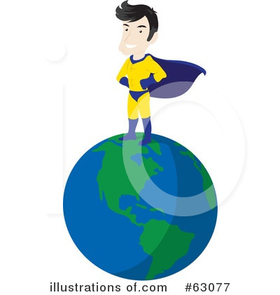 Royalty-Free (RF) Super Hero Clipart Illustration by Rosie Piter - Stock Sample #63077