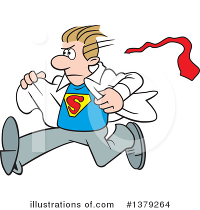 Royalty-Free (RF) Super Man Clipart Illustration by Johnny Sajem - Stock Sample #1379264
