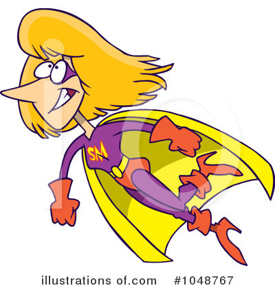 Royalty-Free (RF) Superhero Clipart Illustration by toonaday - Stock Sample #1048767