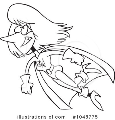 Royalty-Free (RF) Superhero Clipart Illustration by toonaday - Stock Sample #1048775