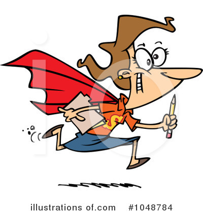 Royalty-Free (RF) Superhero Clipart Illustration by toonaday - Stock Sample #1048784