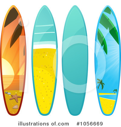 Royalty-Free (RF) Surfboards Clipart Illustration by elaineitalia - Stock Sample #1056669