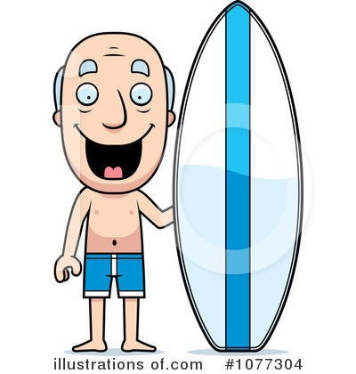 Royalty-Free (RF) Surfer Clipart Illustration by Cory Thoman - Stock Sample #1077304