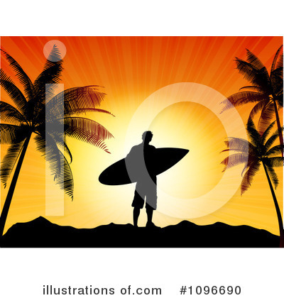 Royalty-Free (RF) Surfer Clipart Illustration by KJ Pargeter - Stock Sample #1096690