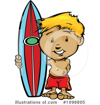 Royalty-Free (RF) Surfer Clipart Illustration by Chromaco - Stock Sample #1098805