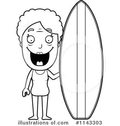 Royalty-Free (RF) Surfer Clipart Illustration by Cory Thoman - Stock Sample #1143303