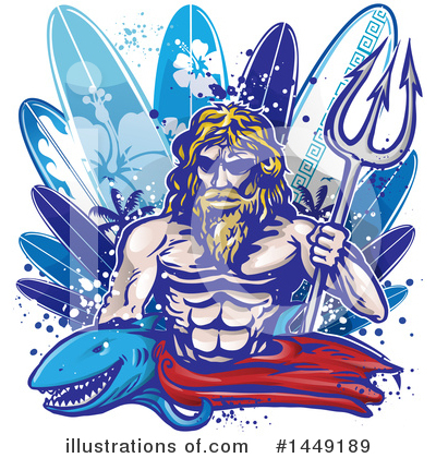 Poseidon Clipart #1449189 by Domenico Condello