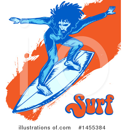 Royalty-Free (RF) Surfer Clipart Illustration by Domenico Condello - Stock Sample #1455384