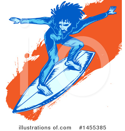 Surfer Clipart #1455385 by Domenico Condello