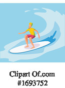 Surfer Clipart #1693752 by Domenico Condello