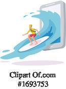 Surfer Clipart #1693753 by Domenico Condello