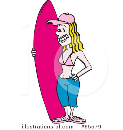 Surfer Clipart #65579 by Dennis Holmes Designs
