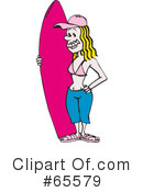 Surfer Clipart #65579 by Dennis Holmes Designs