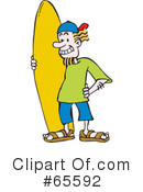 Surfer Clipart #65592 by Dennis Holmes Designs