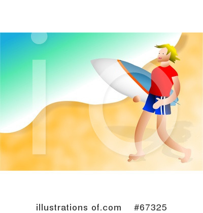 Royalty-Free (RF) Surfer Clipart Illustration by Prawny - Stock Sample #67325