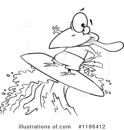 Royalty-Free (RF) Surfing Clipart Illustration by toonaday - Stock Sample #1186412