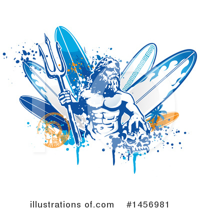 Surfer Clipart #1456981 by Domenico Condello