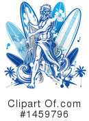 Surfing Clipart #1459796 by Domenico Condello