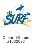 Surfing Clipart #1632686 by Domenico Condello