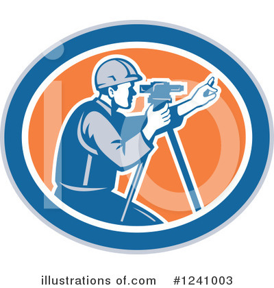 Royalty-Free (RF) Surveyor Clipart Illustration by patrimonio - Stock Sample #1241003