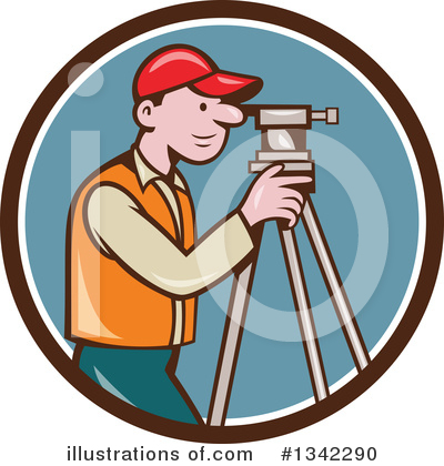 Royalty-Free (RF) Surveyor Clipart Illustration by patrimonio - Stock Sample #1342290