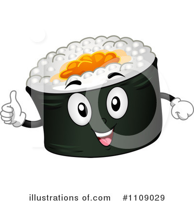 Royalty-Free (RF) Sushi Clipart Illustration by BNP Design Studio - Stock Sample #1109029