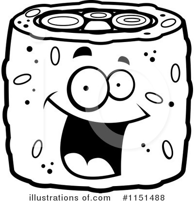 Sushi Roll Clipart #1151488 by Cory Thoman