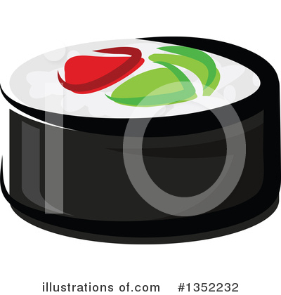 Royalty-Free (RF) Sushi Clipart Illustration by Vector Tradition SM - Stock Sample #1352232