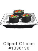 Sushi Clipart #1390190 by Vector Tradition SM