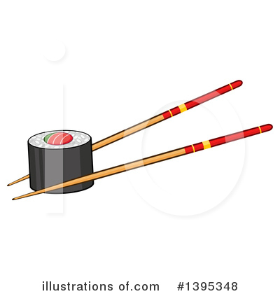 Royalty-Free (RF) Sushi Clipart Illustration by Hit Toon - Stock Sample #1395348