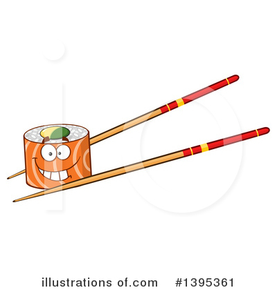Royalty-Free (RF) Sushi Clipart Illustration by Hit Toon - Stock Sample #1395361