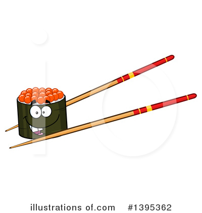 Royalty-Free (RF) Sushi Clipart Illustration by Hit Toon - Stock Sample #1395362