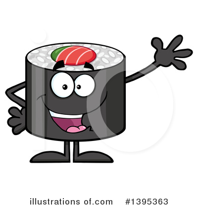 Sushi Character Clipart #1395363 by Hit Toon