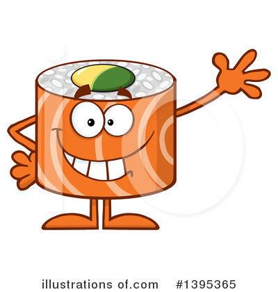 Sushi Character Clipart #1395365 by Hit Toon