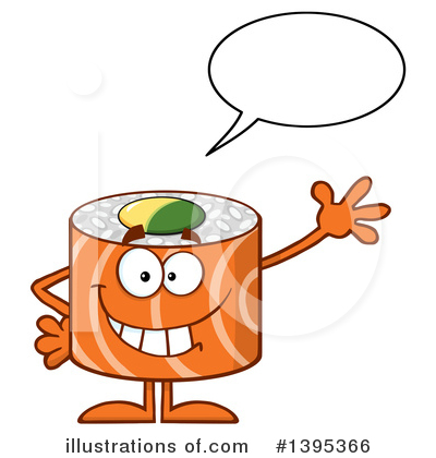 Royalty-Free (RF) Sushi Clipart Illustration by Hit Toon - Stock Sample #1395366