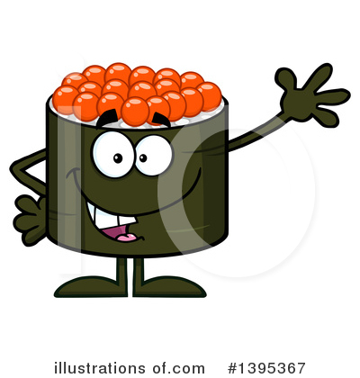 Sushi Character Clipart #1395367 by Hit Toon