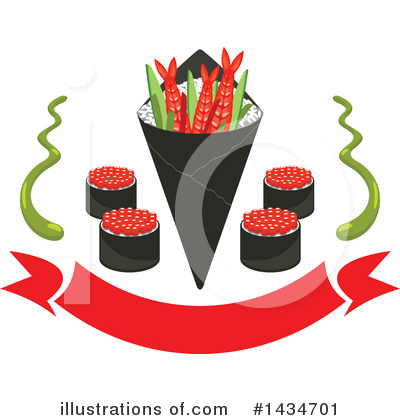 Royalty-Free (RF) Sushi Clipart Illustration by Vector Tradition SM - Stock Sample #1434701