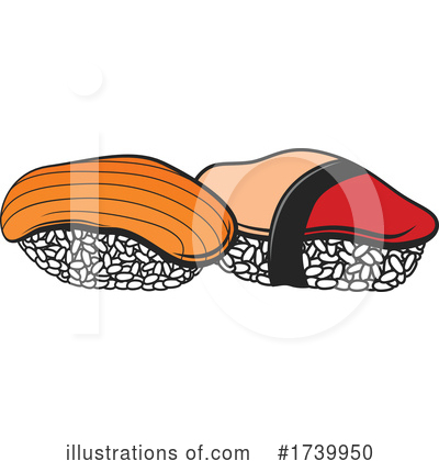 Royalty-Free (RF) Sushi Clipart Illustration by Vector Tradition SM - Stock Sample #1739950