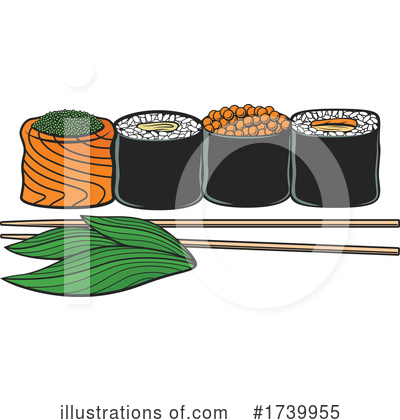 Royalty-Free (RF) Sushi Clipart Illustration by Vector Tradition SM - Stock Sample #1739955