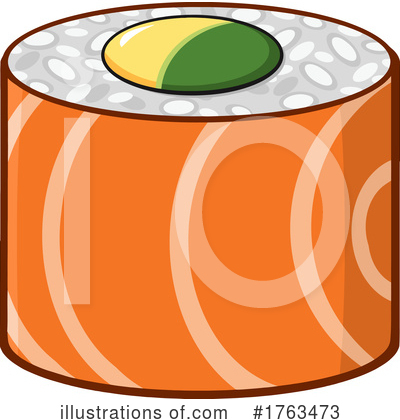 Royalty-Free (RF) Sushi Clipart Illustration by Hit Toon - Stock Sample #1763473