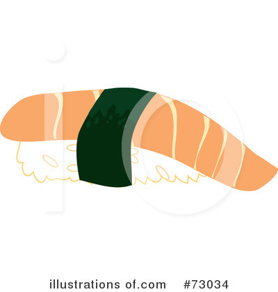Royalty-Free (RF) Sushi Clipart Illustration by Rosie Piter - Stock Sample #73034
