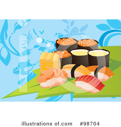 Royalty-Free (RF) Sushi Clipart Illustration by mayawizard101 - Stock Sample #98704