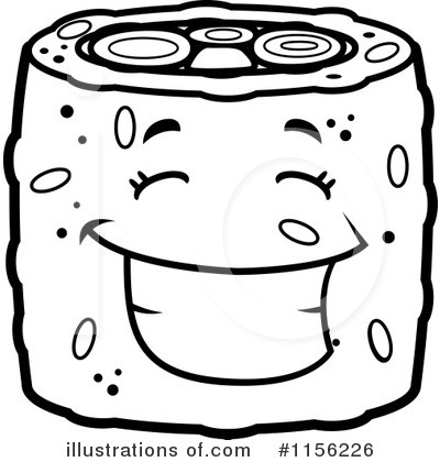 Royalty-Free (RF) Sushi Roll Clipart Illustration by Cory Thoman - Stock Sample #1156226