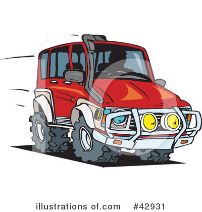 Royalty-Free (RF) Suv Clipart Illustration by Dennis Holmes Designs - Stock Sample #42931