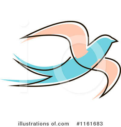 Swallow Logo Clipart #1161683 by Vector Tradition SM