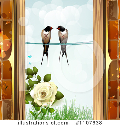 Royalty-Free (RF) Swallows Clipart Illustration by merlinul - Stock Sample #1107638