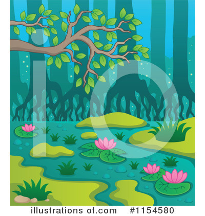 Royalty-Free (RF) Swamp Clipart Illustration by visekart - Stock Sample #1154580
