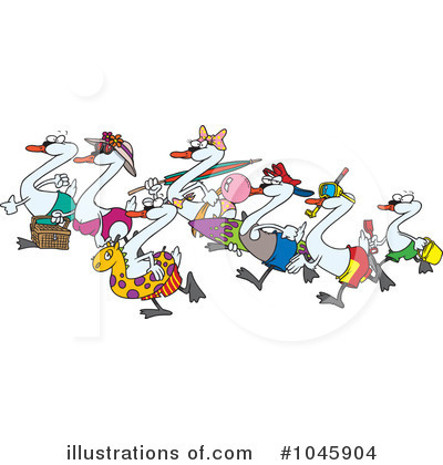 Royalty-Free (RF) Swan Clipart Illustration by toonaday - Stock Sample #1045904